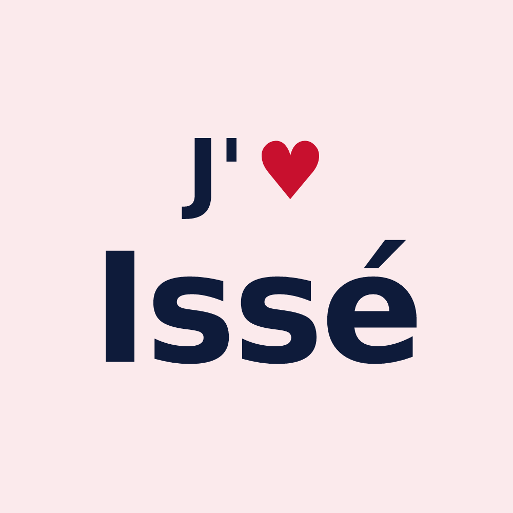 Magnet personnalisé Issé — design J'aime Issé