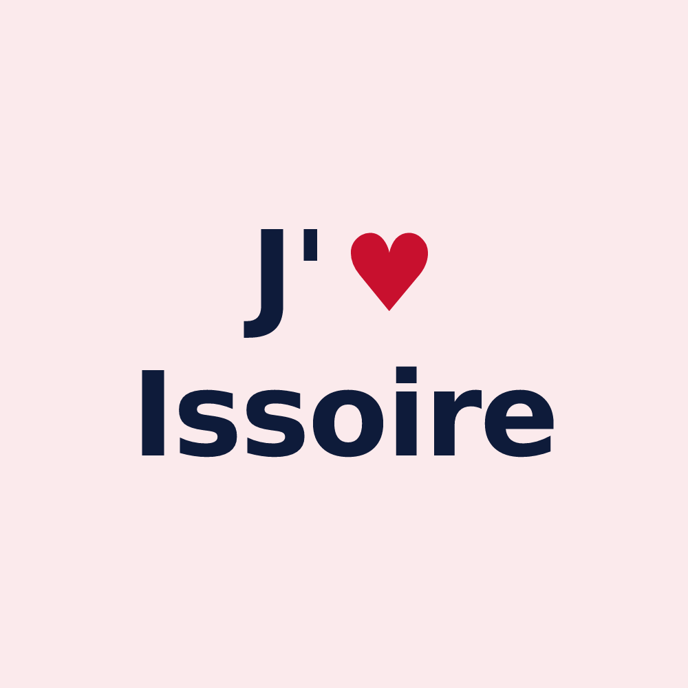 Magnet personnalisé Issoire — design J'aime Issoire