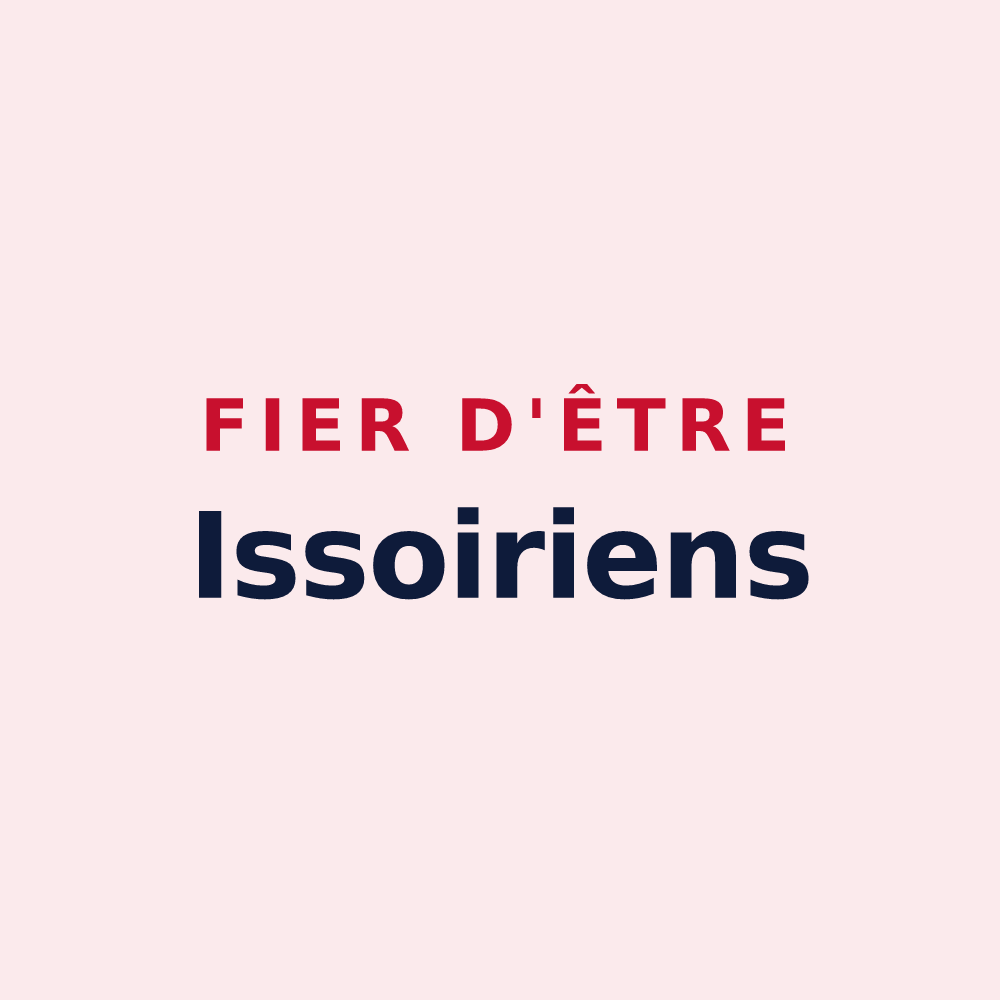 Magnet « Fier d'être Issoiriens » — design pour Issoire