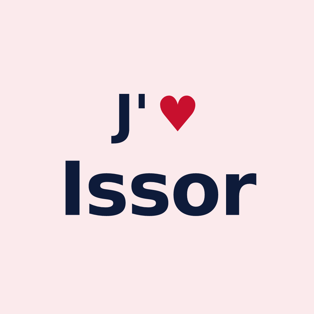 Magnet personnalisé Issor — design J'aime Issor