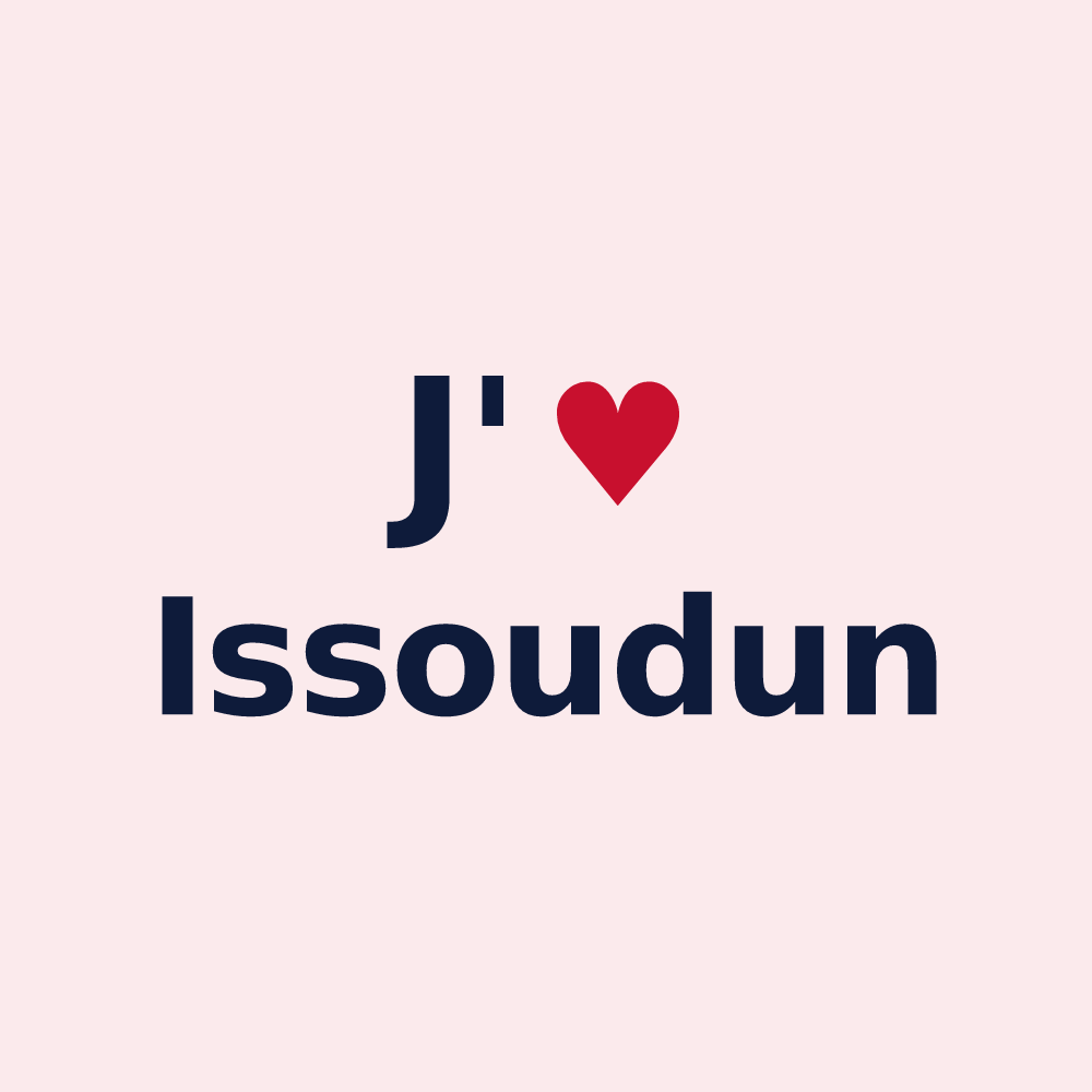 Magnet personnalisé Issoudun — design J'aime Issoudun