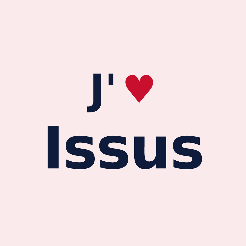 Magnet personnalisé Issus — design J'aime Issus
