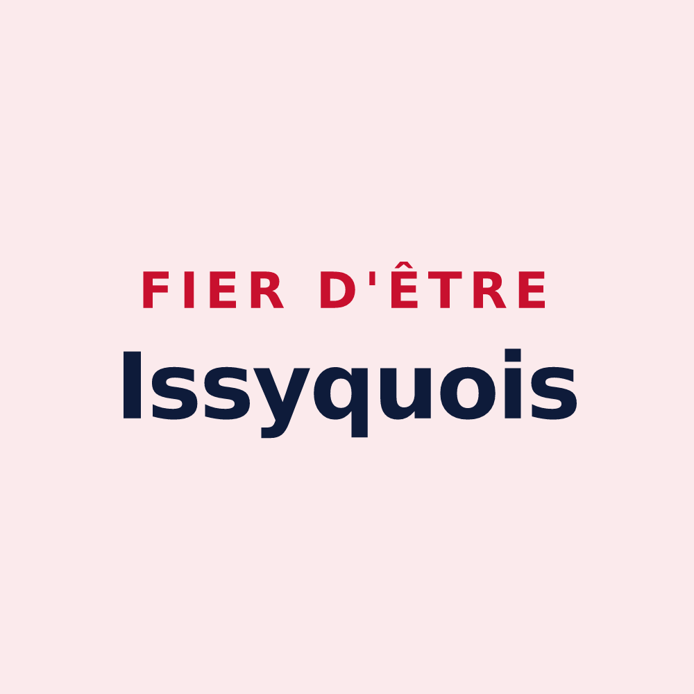 Magnet « Fier d'être Issyquois » — design pour Issy-l'Évêque