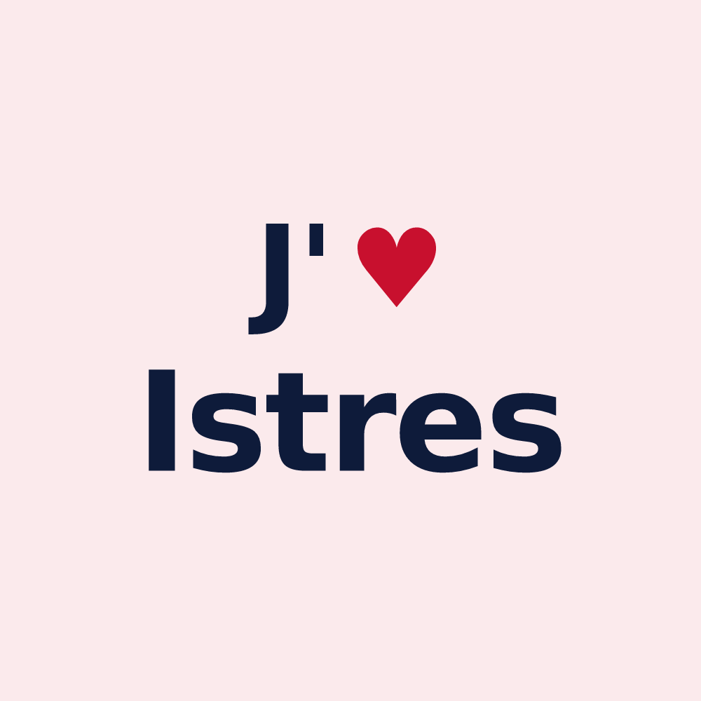 Magnet personnalisé Istres — design J'aime Istres