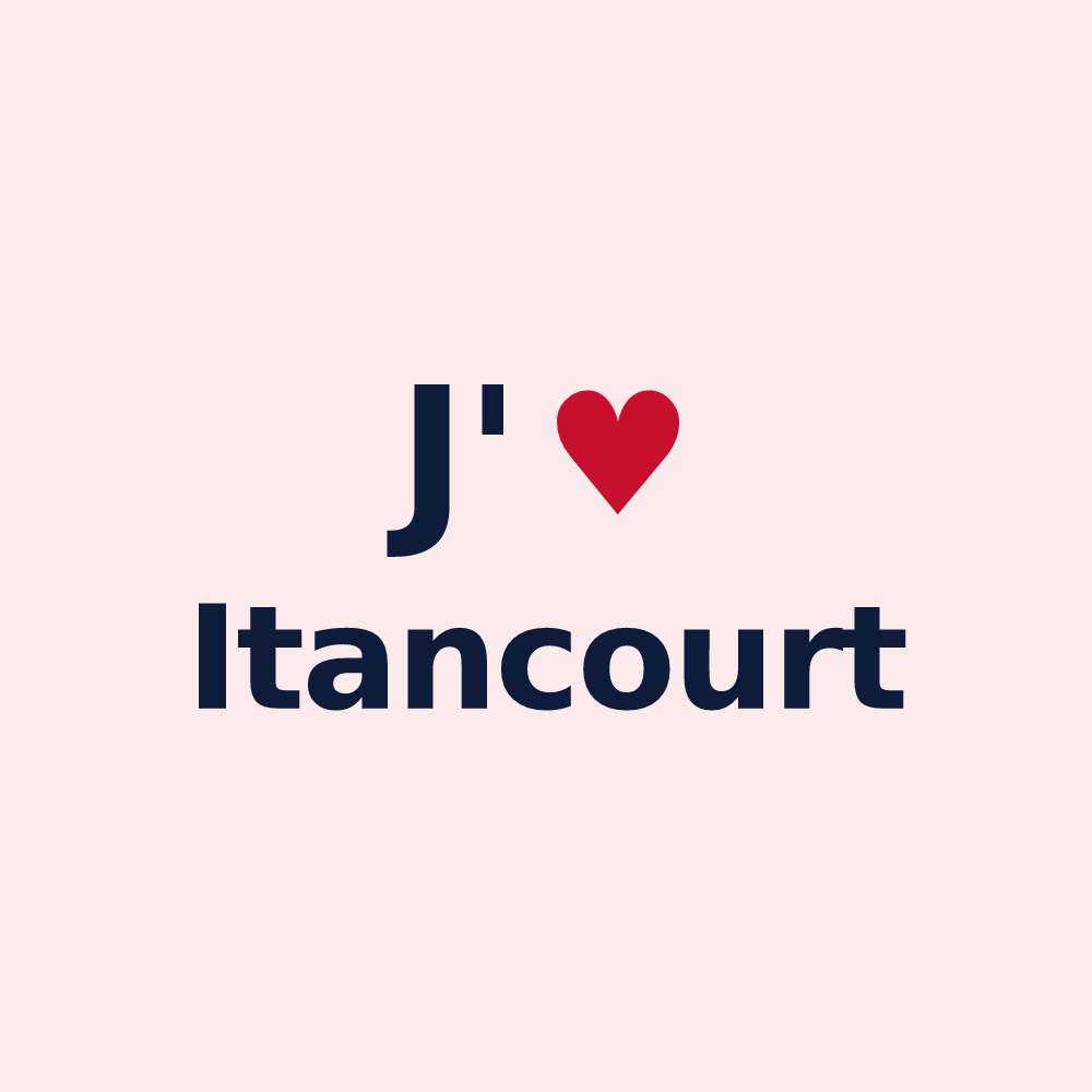 Magnet personnalisé Itancourt — design J'aime Itancourt