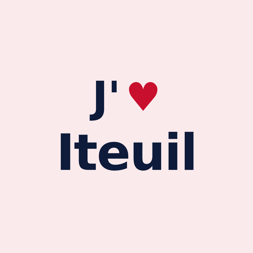 Magnet personnalisé Iteuil — design J'aime Iteuil