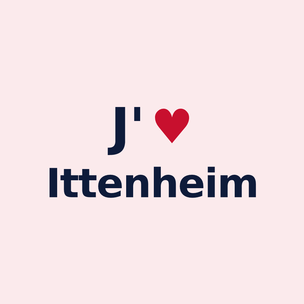 Magnet personnalisé Ittenheim — design J'aime Ittenheim