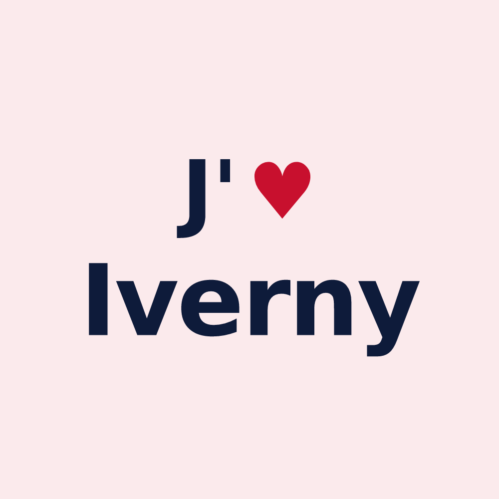 Magnet personnalisé Iverny — design J'aime Iverny
