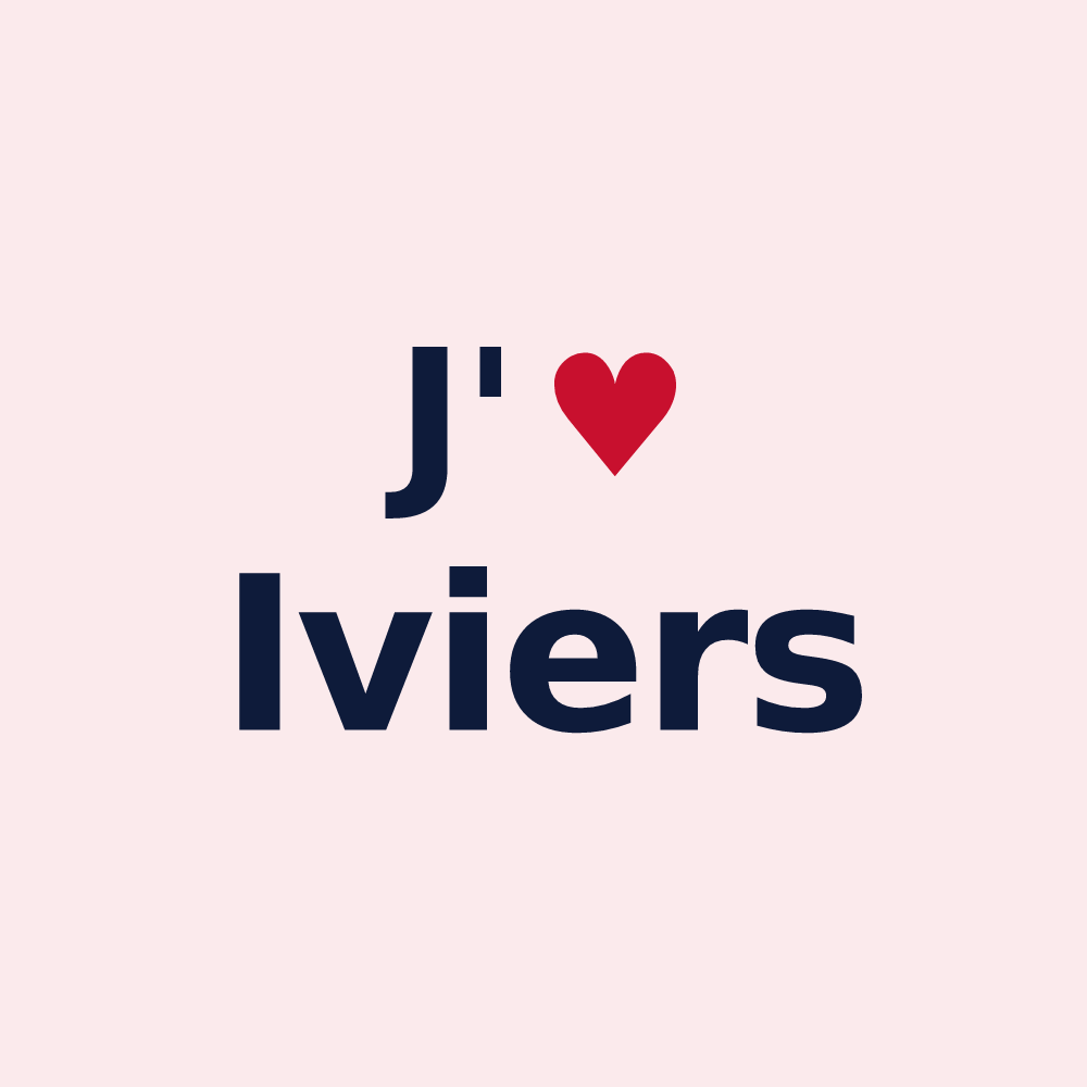 Magnet personnalisé Iviers — design J'aime Iviers