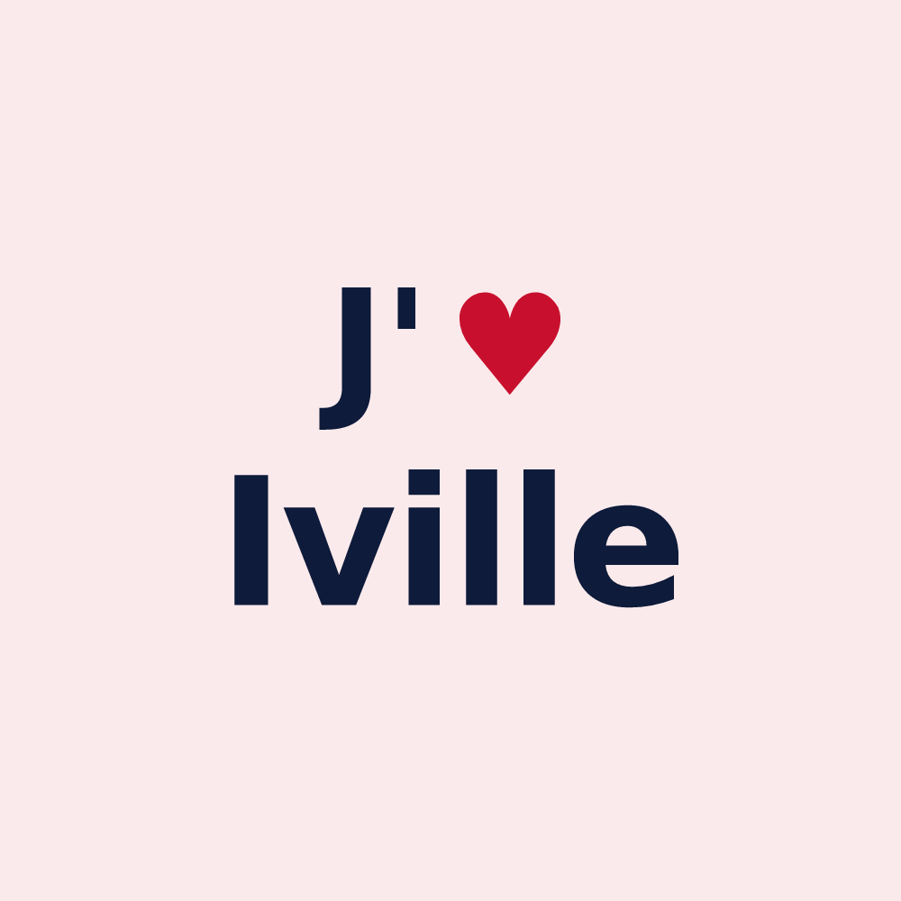 Magnet personnalisé Iville — design J'aime Iville