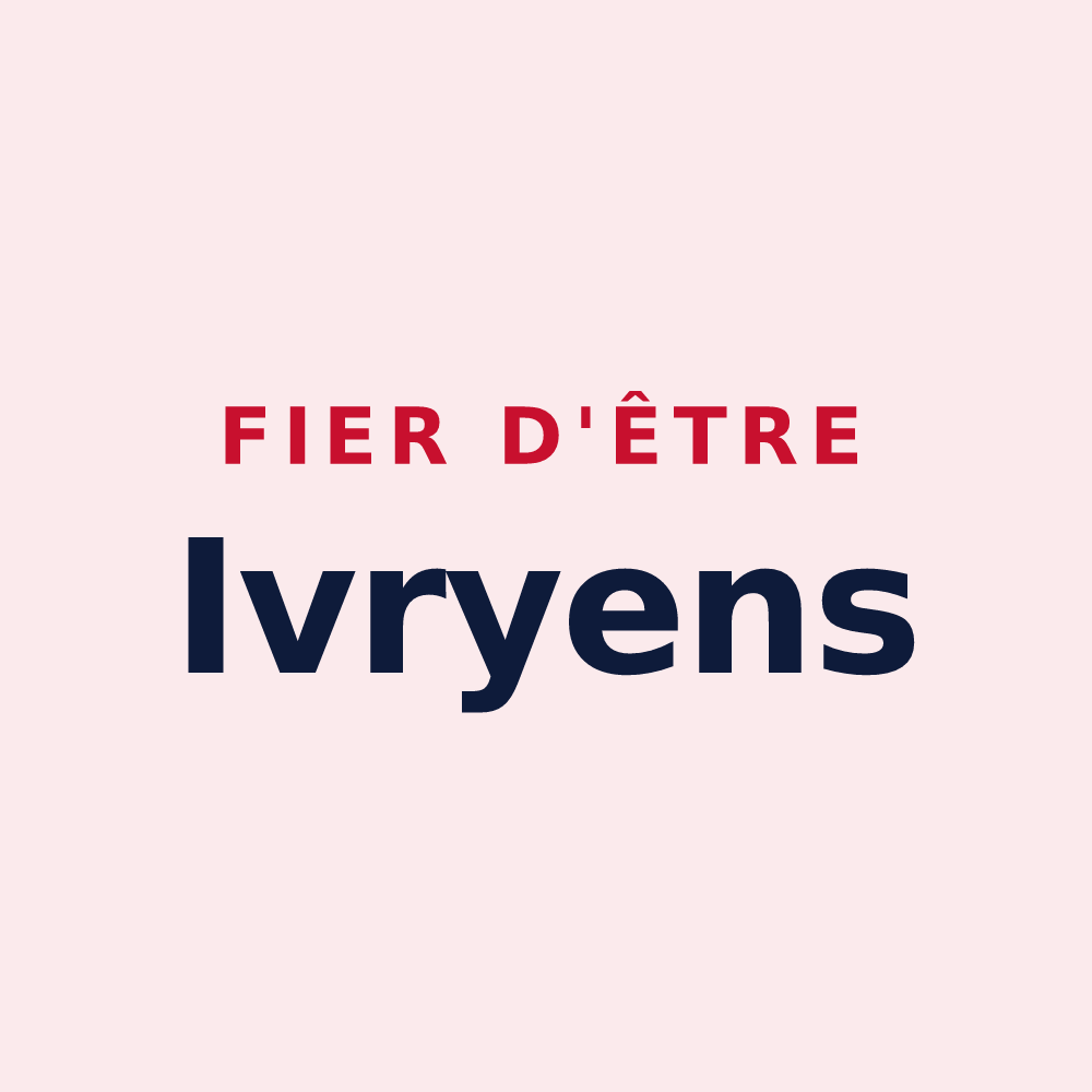 Magnet « Fier d'être Ivryens » — design pour Ivry-la-Bataille