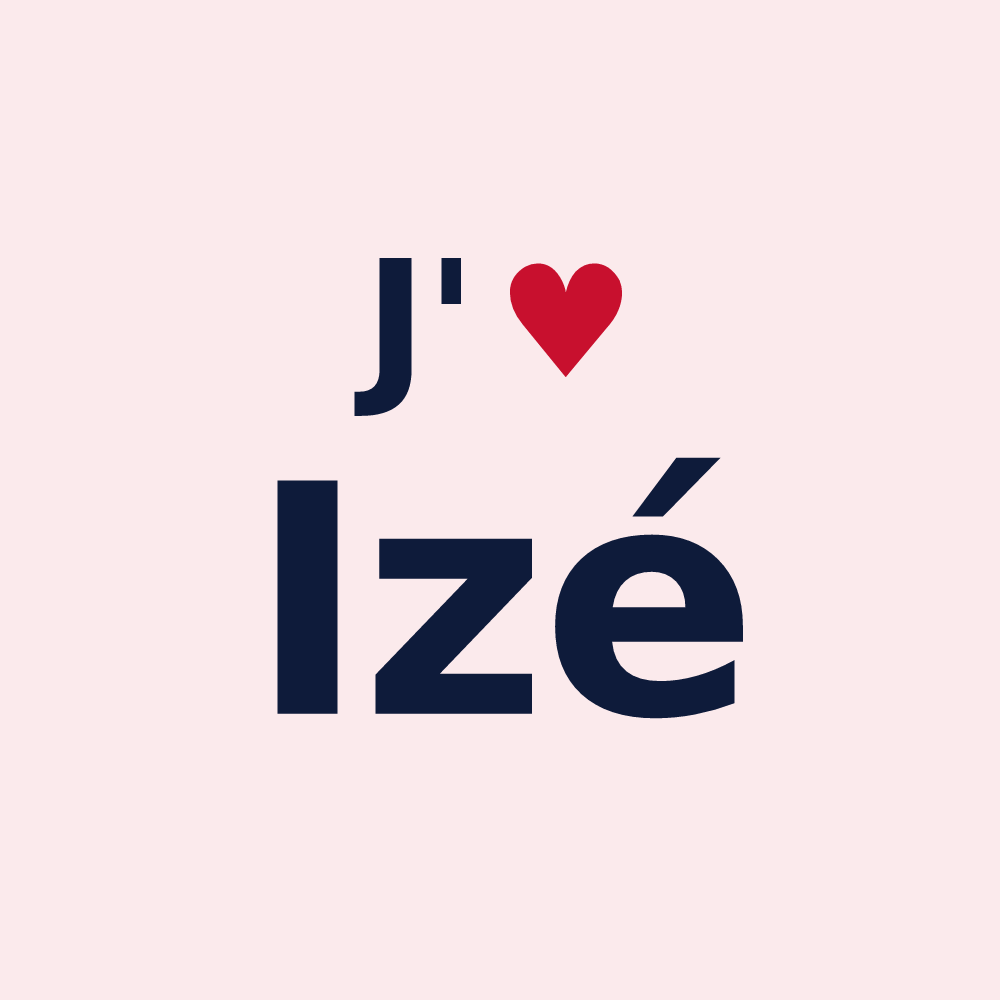 Magnet personnalisé Izé — design J'aime Izé
