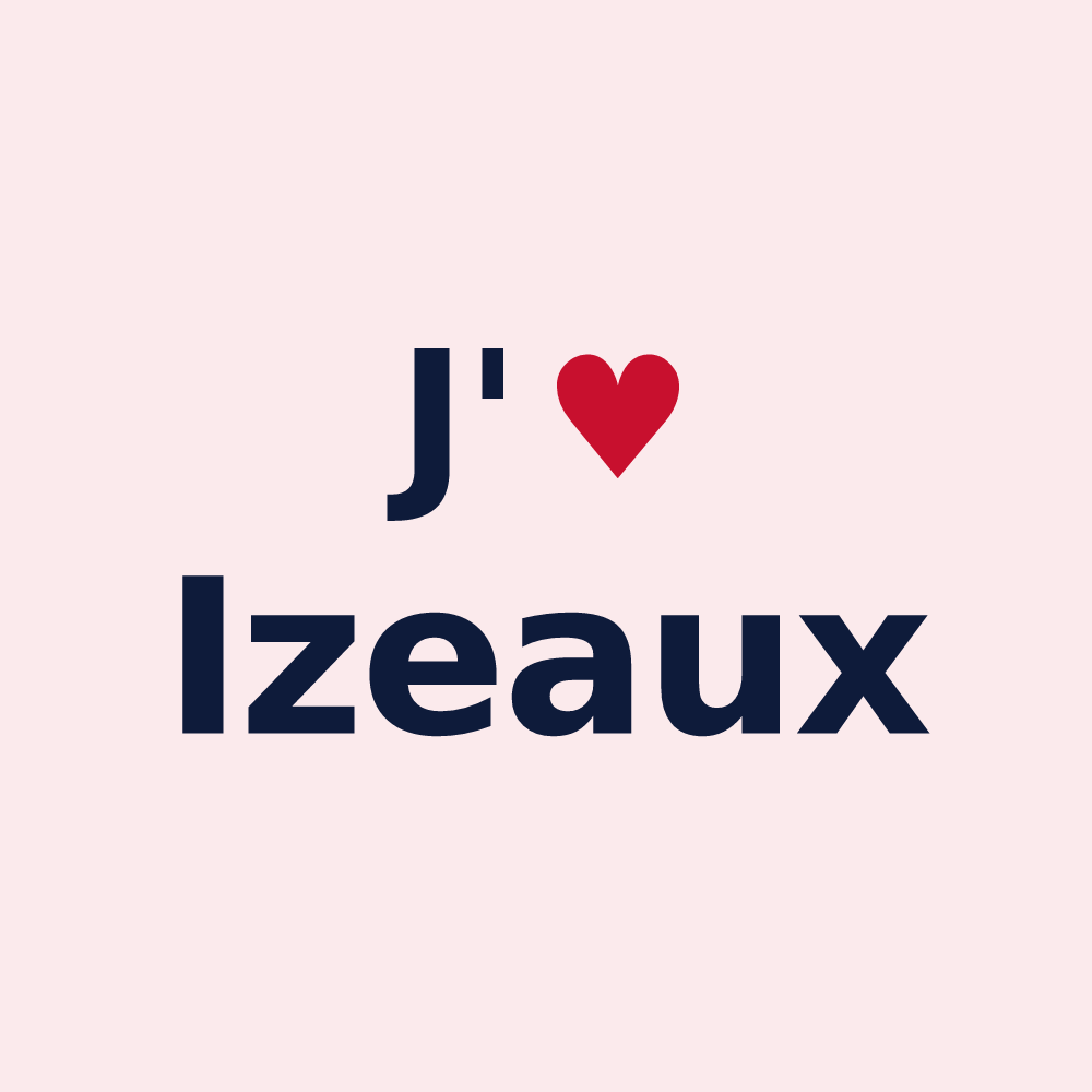 Magnet personnalisé Izeaux — design J'aime Izeaux