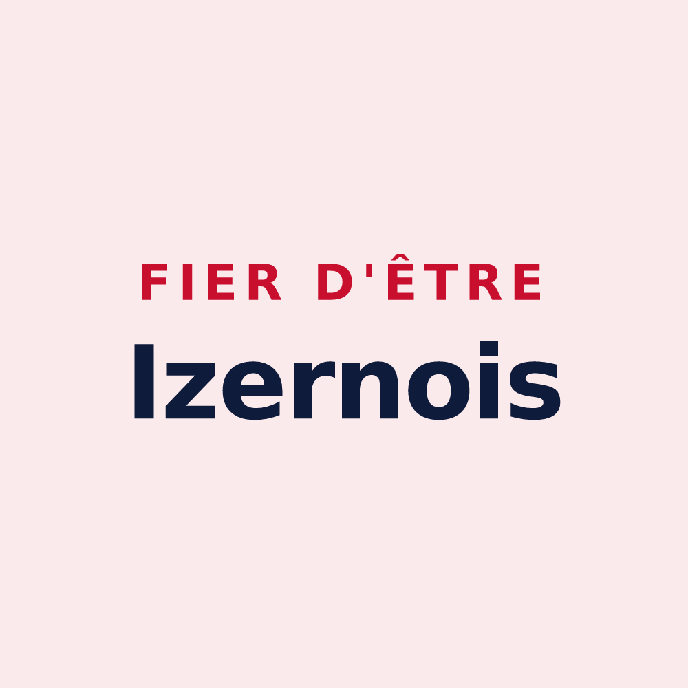 Magnet « Fier d'être Izernois » — design pour Izernore