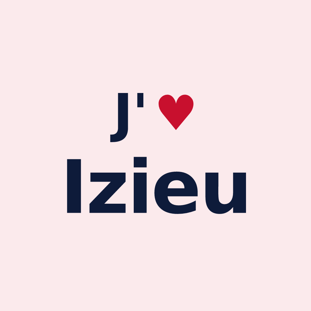 Magnet personnalisé Izieu — design J'aime Izieu