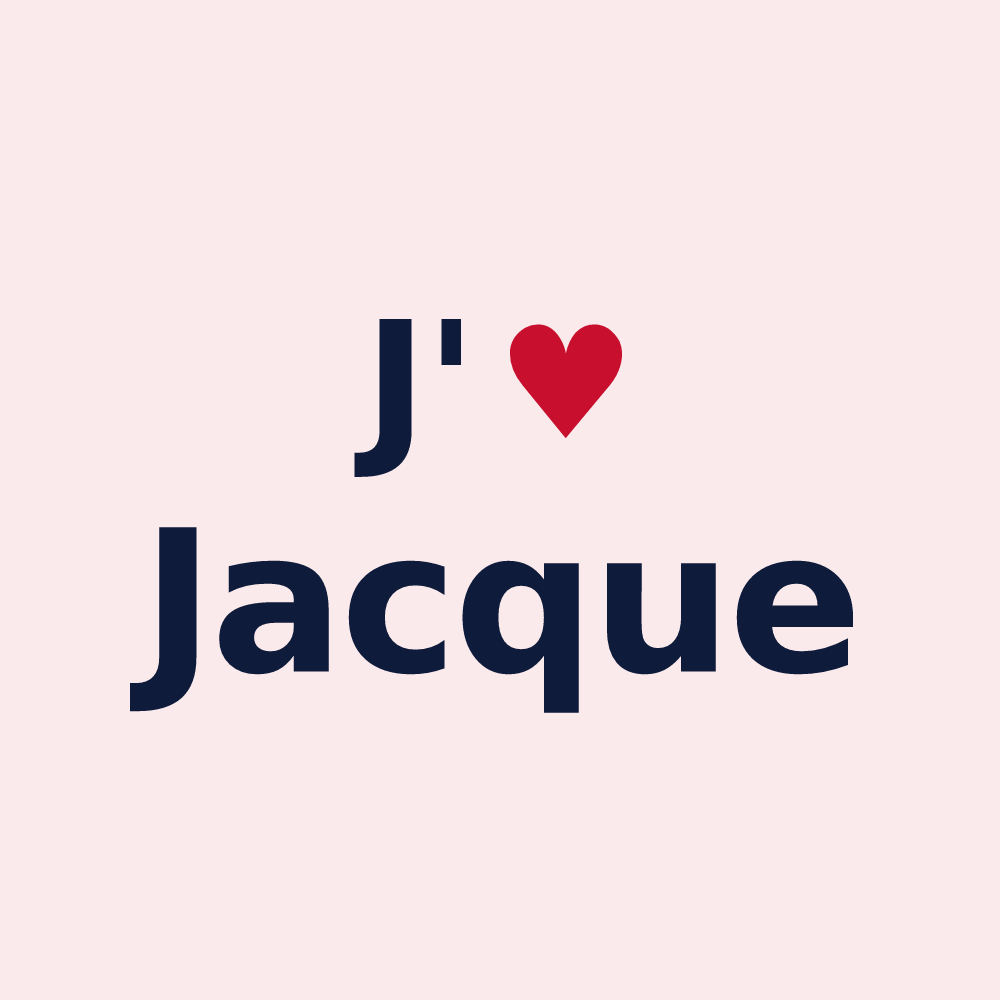 Magnet personnalisé Jacque — design J'aime Jacque