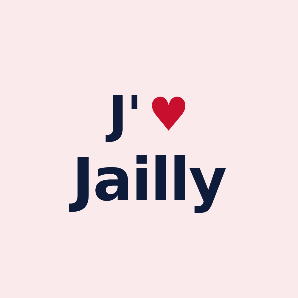 Magnet personnalisé Jailly — design J'aime Jailly
