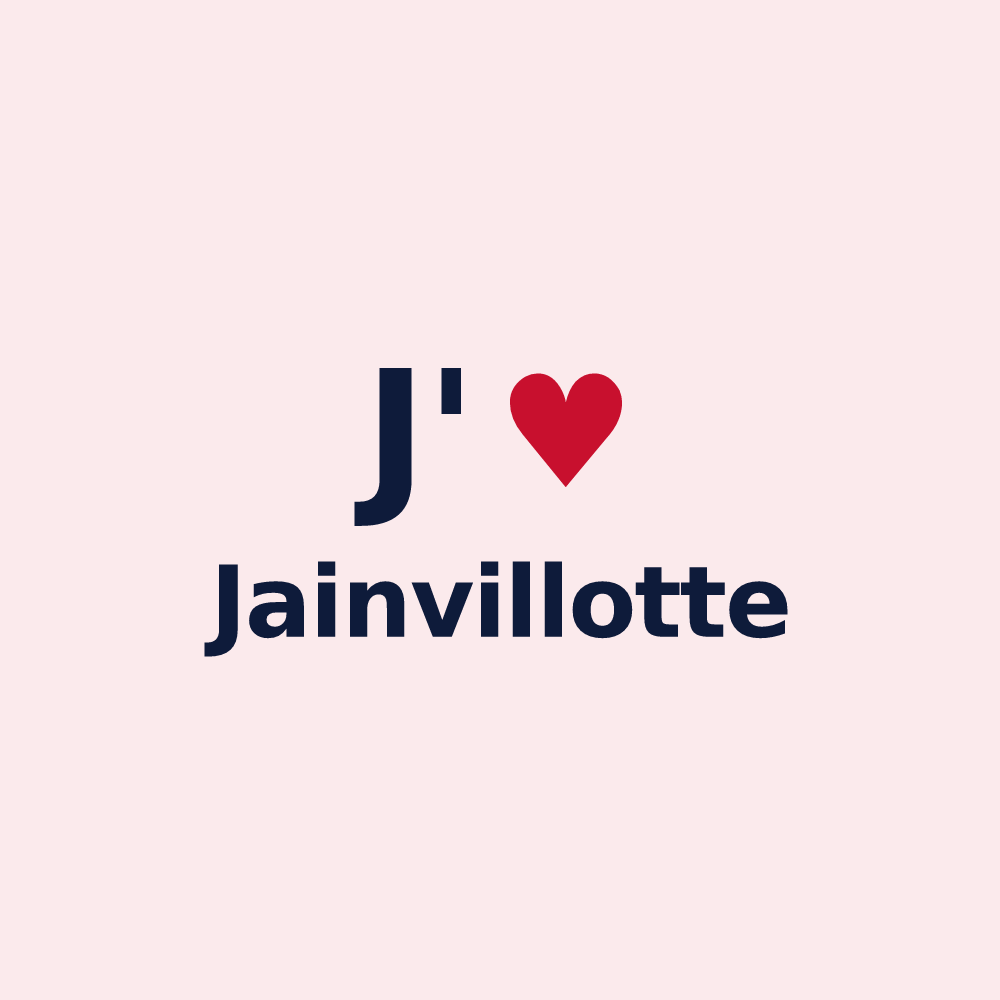 Magnet personnalisé Jainvillotte — design J'aime Jainvillotte