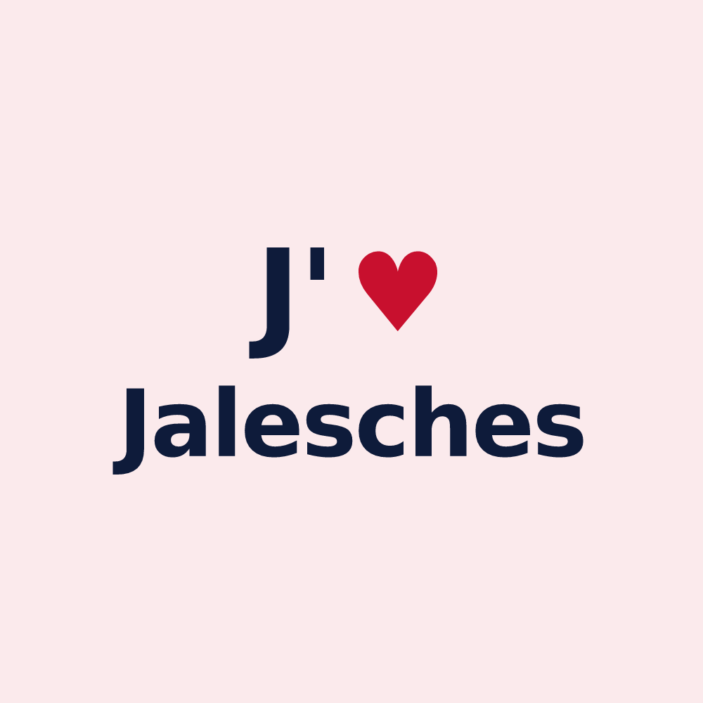 Magnet personnalisé Jalesches — design J'aime Jalesches