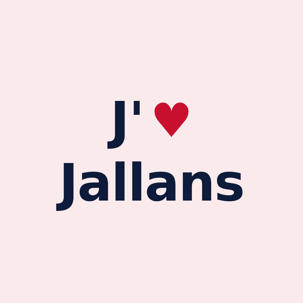 Magnet personnalisé Jallans — design J'aime Jallans