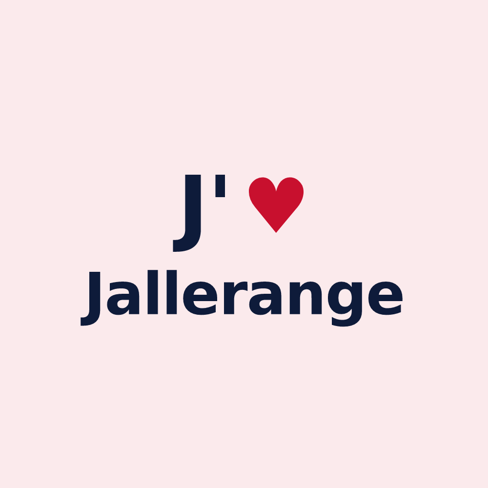 Magnet personnalisé Jallerange — design J'aime Jallerange