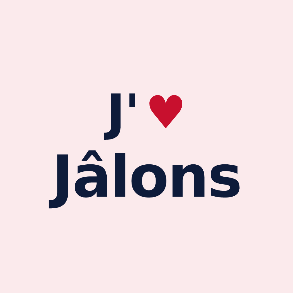 Magnet personnalisé Jâlons — design J'aime Jâlons