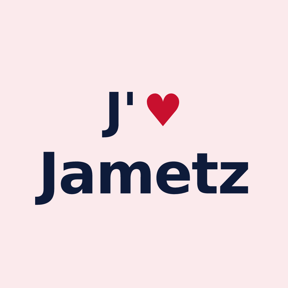 Magnet personnalisé Jametz — design J'aime Jametz