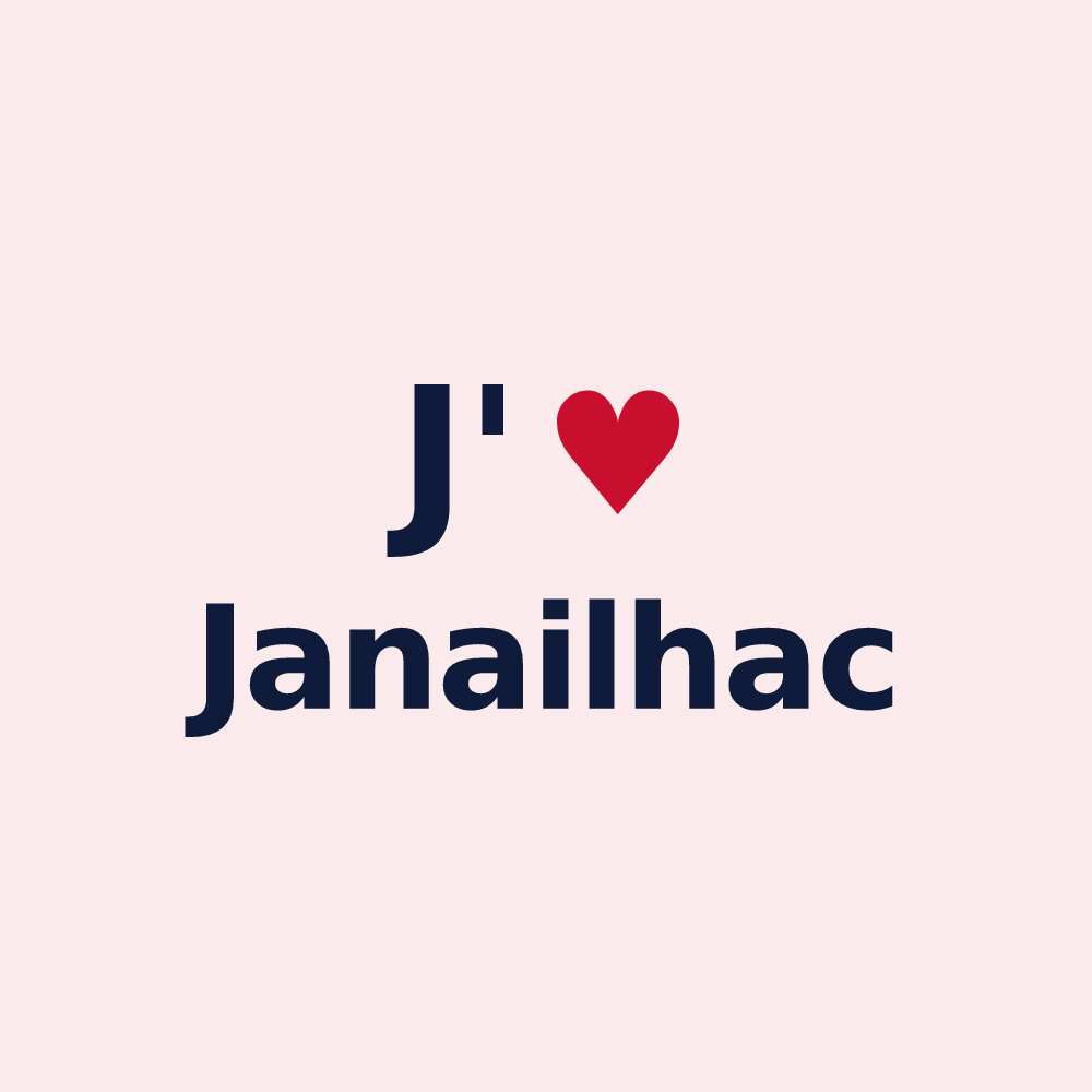 Magnet personnalisé Janailhac — design J'aime Janailhac