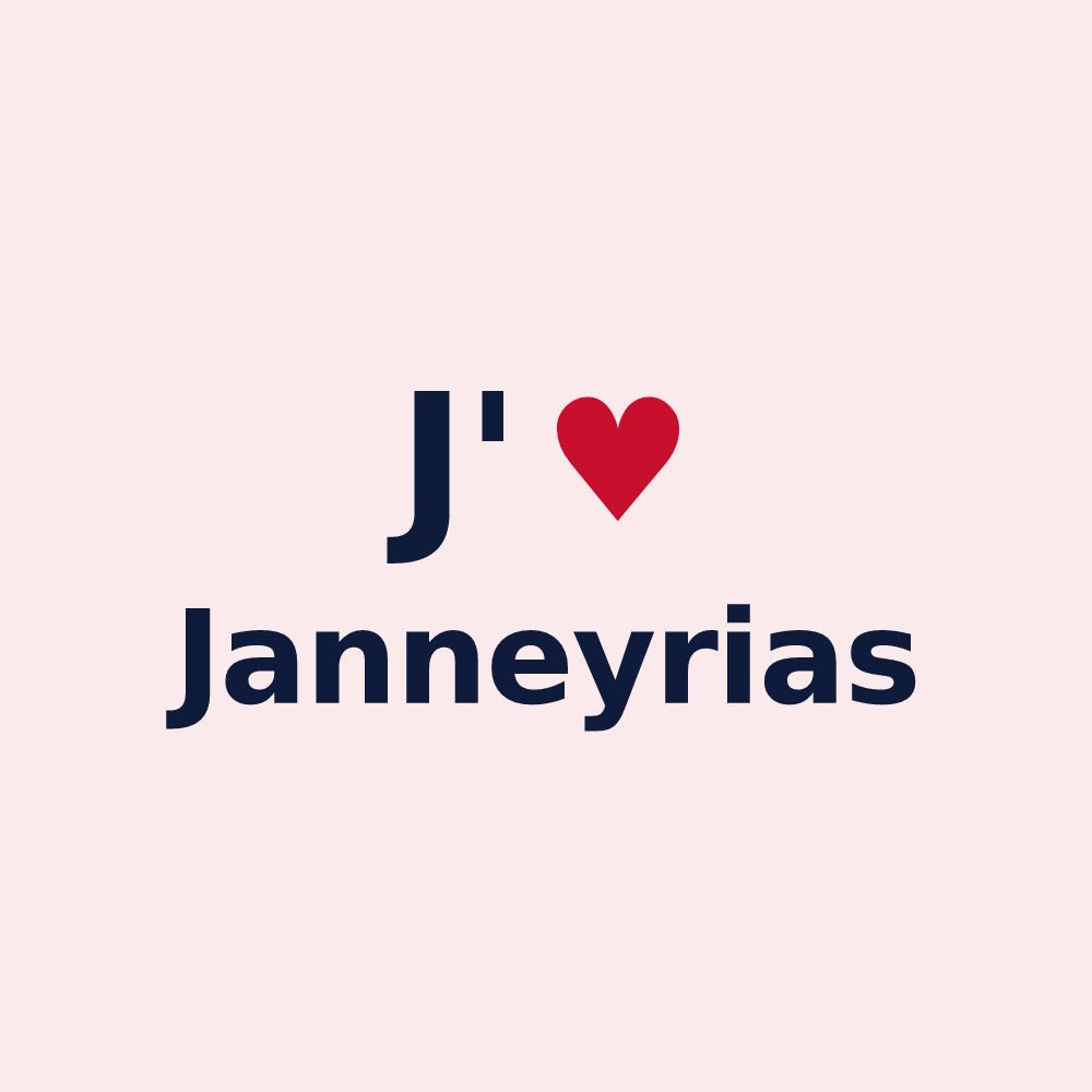 Magnet personnalisé Janneyrias — design J'aime Janneyrias