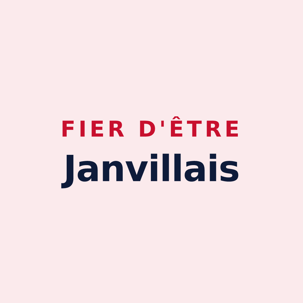 Magnet « Fier d'être Janvillais » — design pour Janville