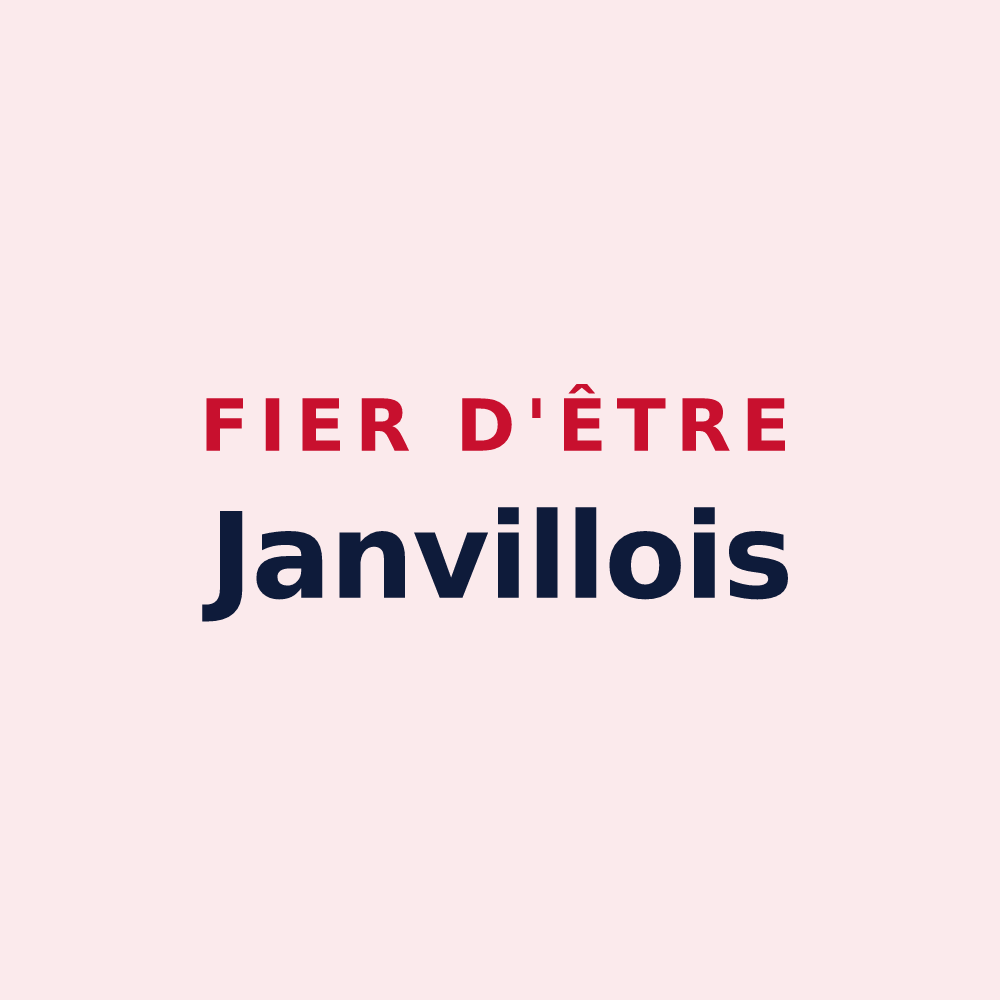 Magnet « Fier d'être Janvillois » — design pour Janville-sur-Juine
