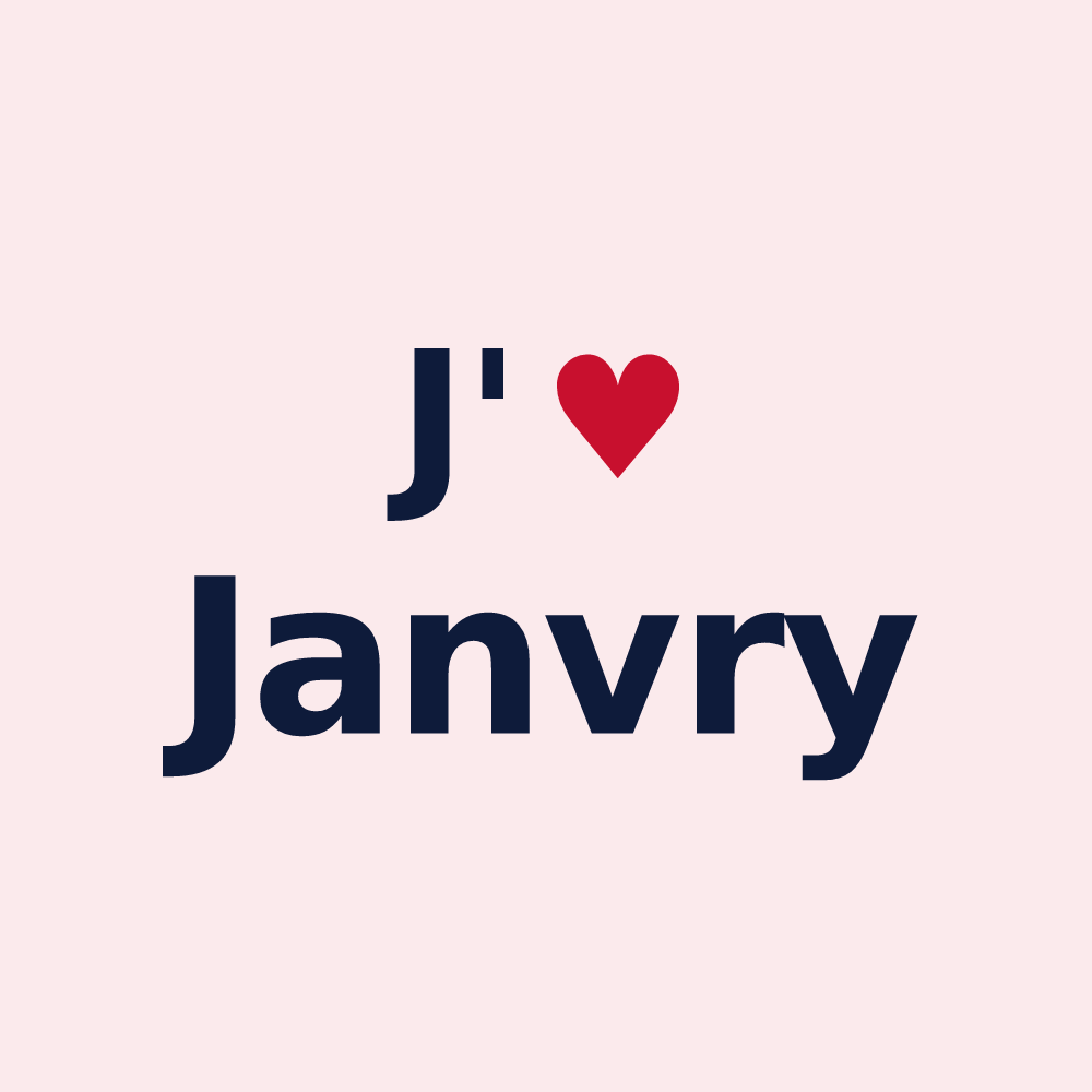 Magnet personnalisé Janvry — design J'aime Janvry