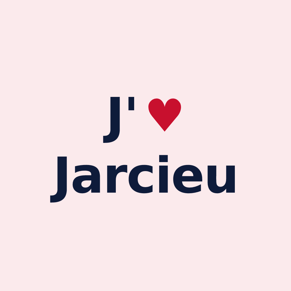 Magnet personnalisé Jarcieu — design J'aime Jarcieu