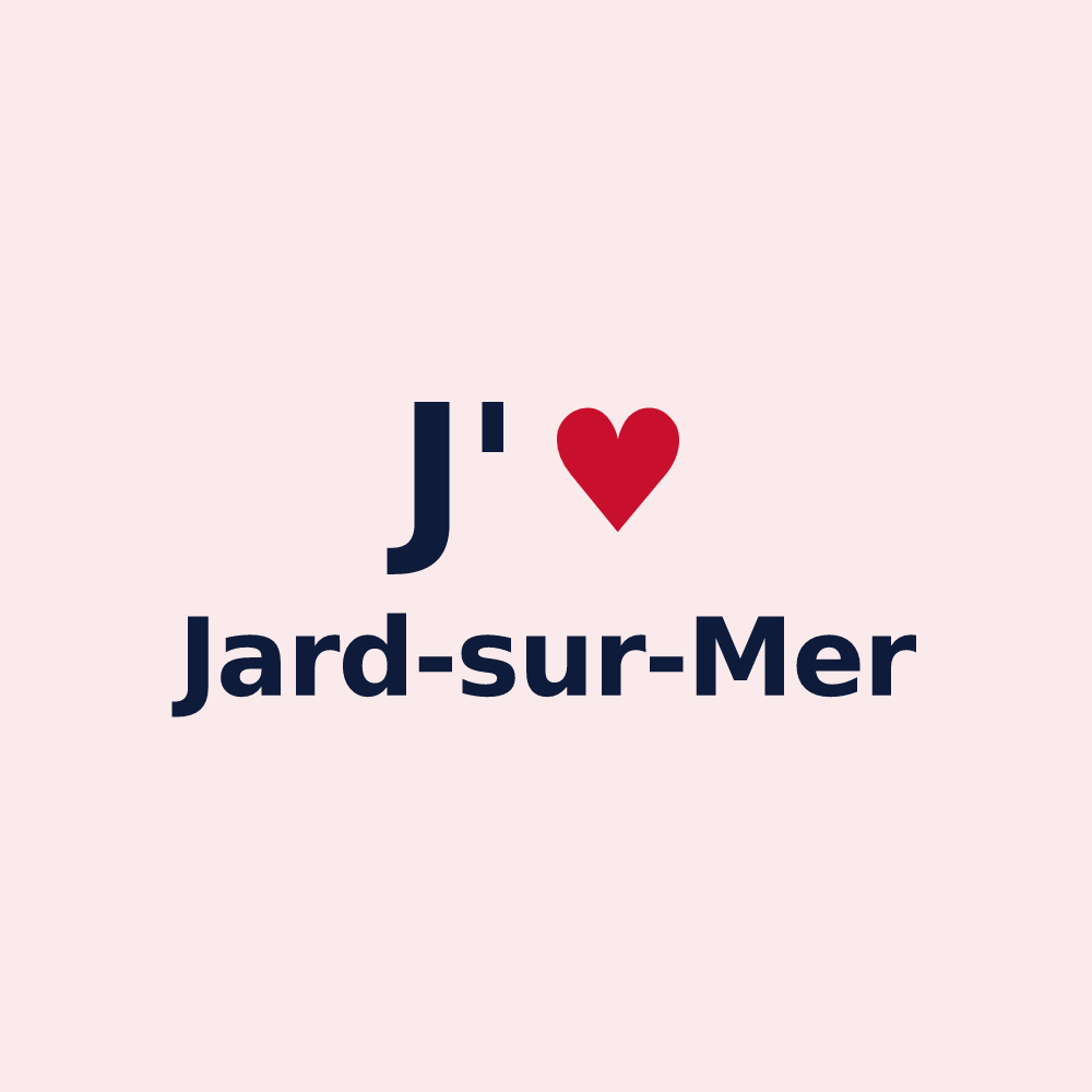 Magnet personnalisé Jard-sur-Mer — design J'aime Jard-sur-Mer