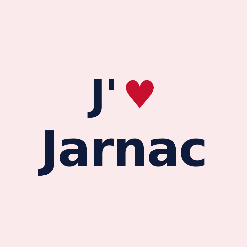 Magnet personnalisé Jarnac — design J'aime Jarnac
