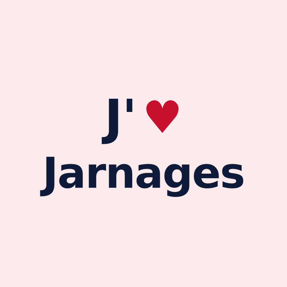Magnet personnalisé Jarnages — design J'aime Jarnages