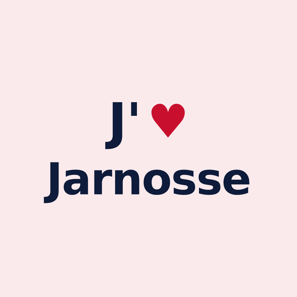 Magnet personnalisé Jarnosse — design J'aime Jarnosse