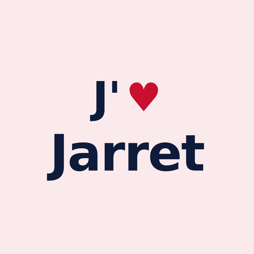 Magnet personnalisé Jarret — design J'aime Jarret