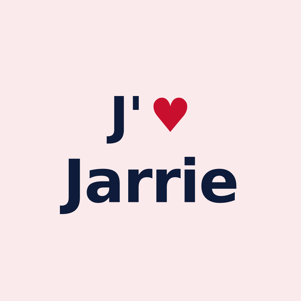 Magnet personnalisé Jarrie — design J'aime Jarrie