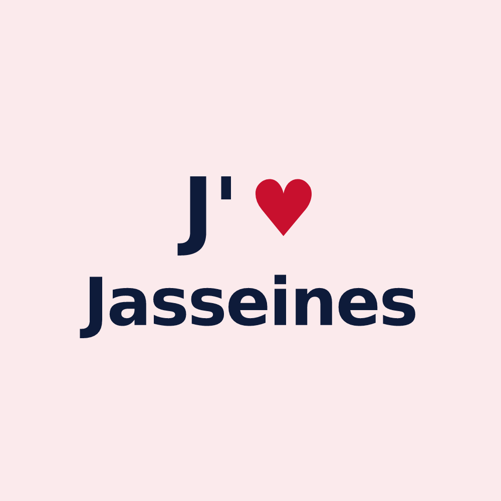 Magnet personnalisé Jasseines — design J'aime Jasseines