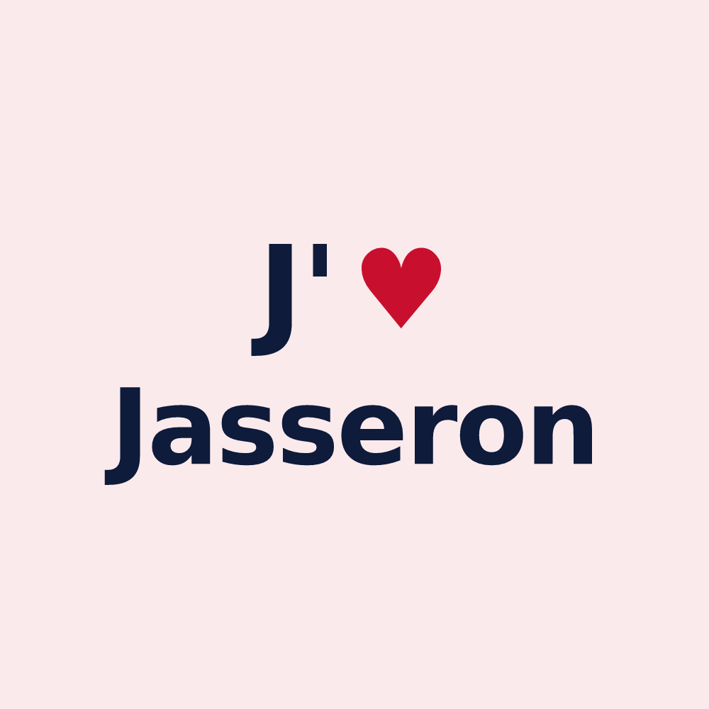 Magnet personnalisé Jasseron — design J'aime Jasseron