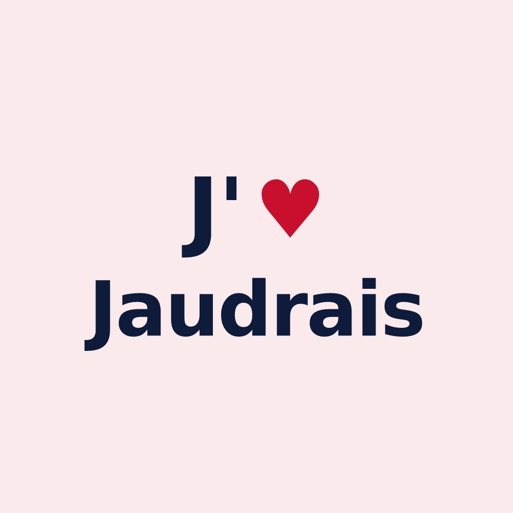 Magnet personnalisé Jaudrais — design J'aime Jaudrais