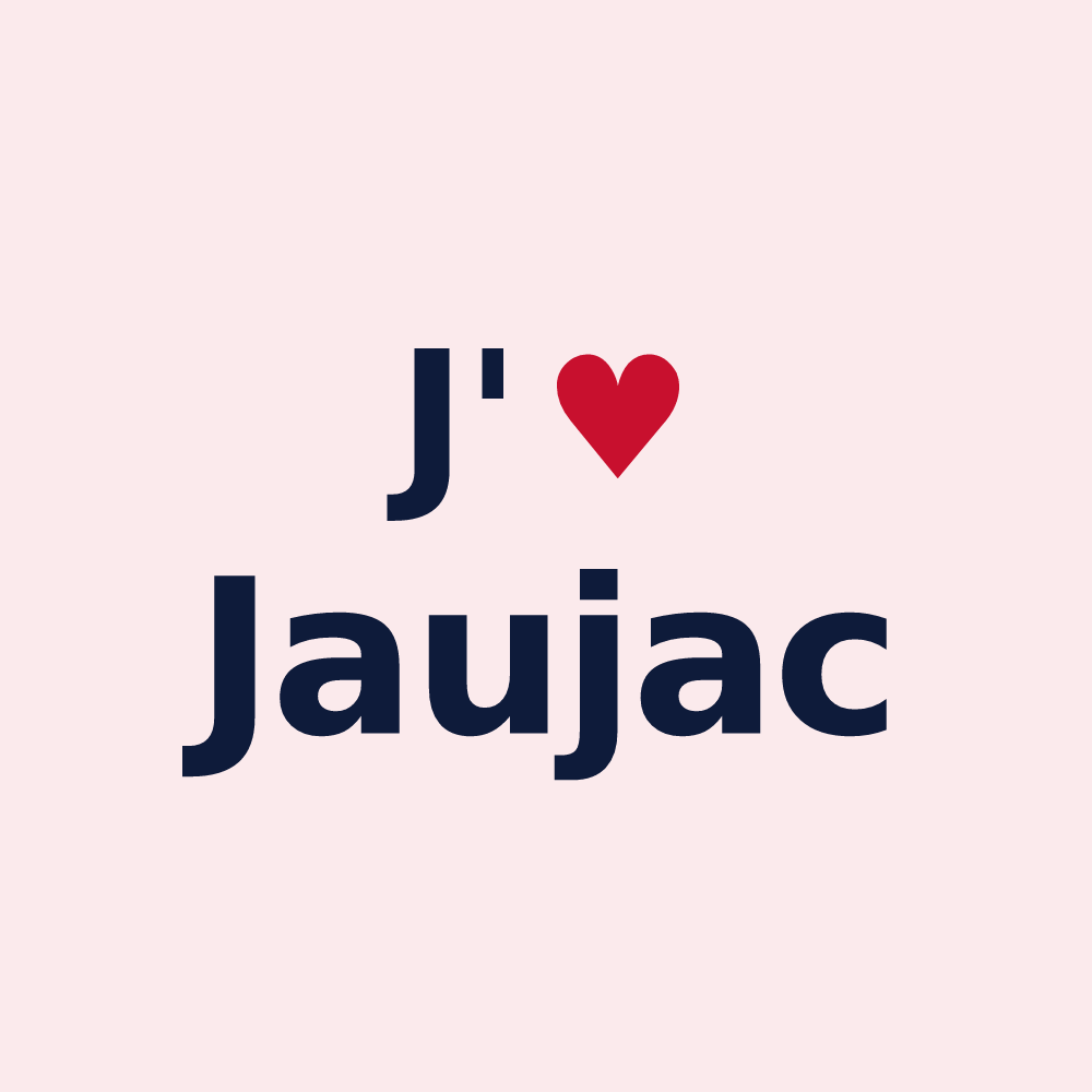 Magnet personnalisé Jaujac — design J'aime Jaujac