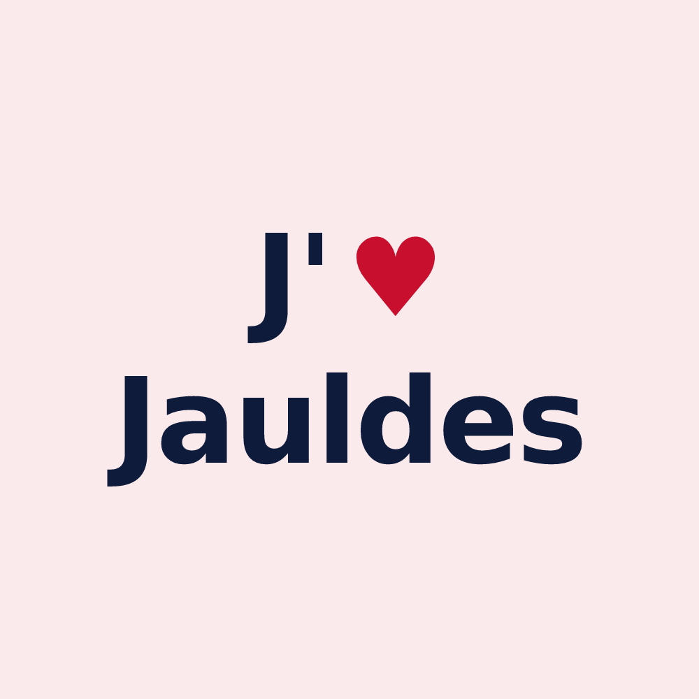 Magnet personnalisé Jauldes — design J'aime Jauldes