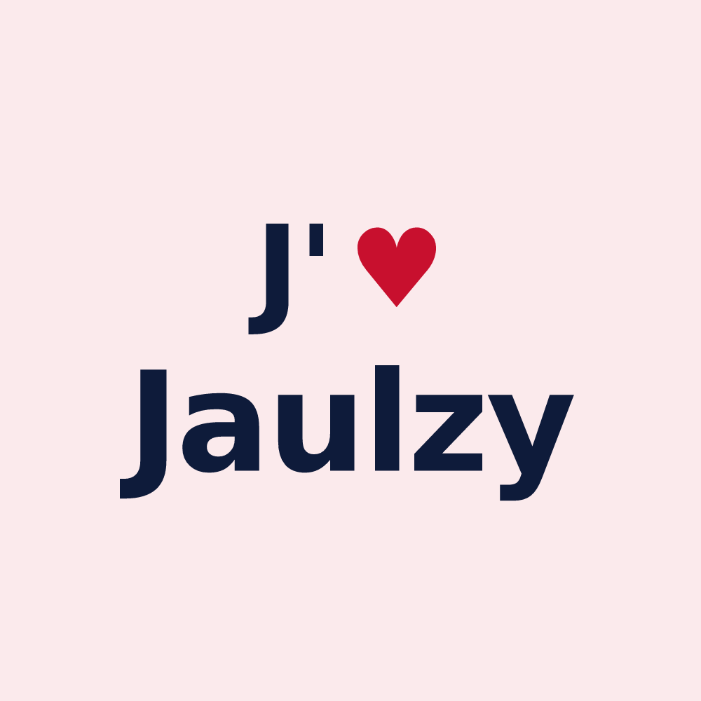 Magnet personnalisé Jaulzy — design J'aime Jaulzy