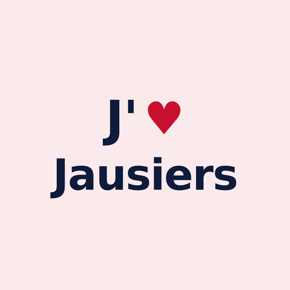 Magnet personnalisé Jausiers — design J'aime Jausiers
