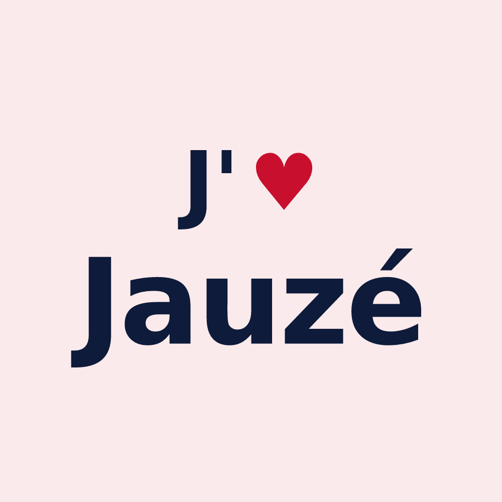 Magnet personnalisé Jauzé — design J'aime Jauzé