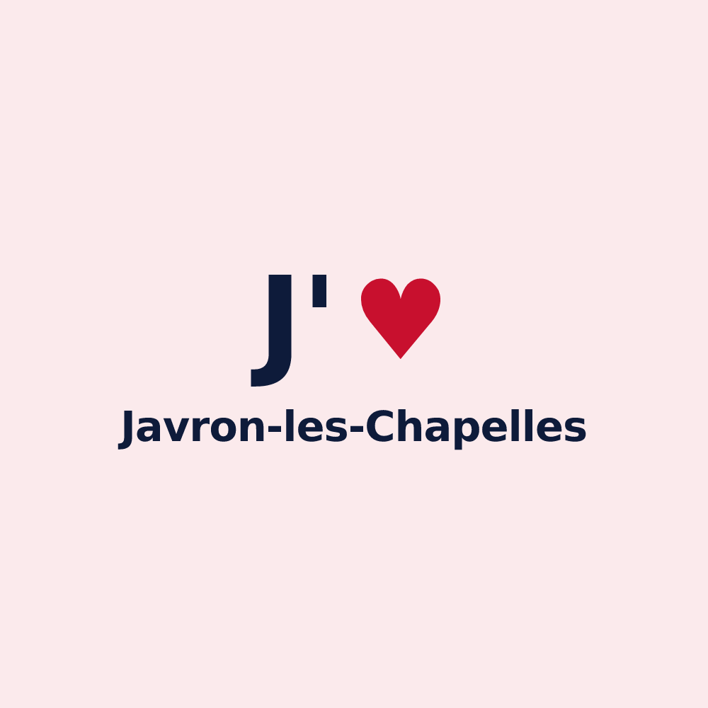 Magnet personnalisé Javron-les-Chapelles — design J'aime Javron-les-Chapelles