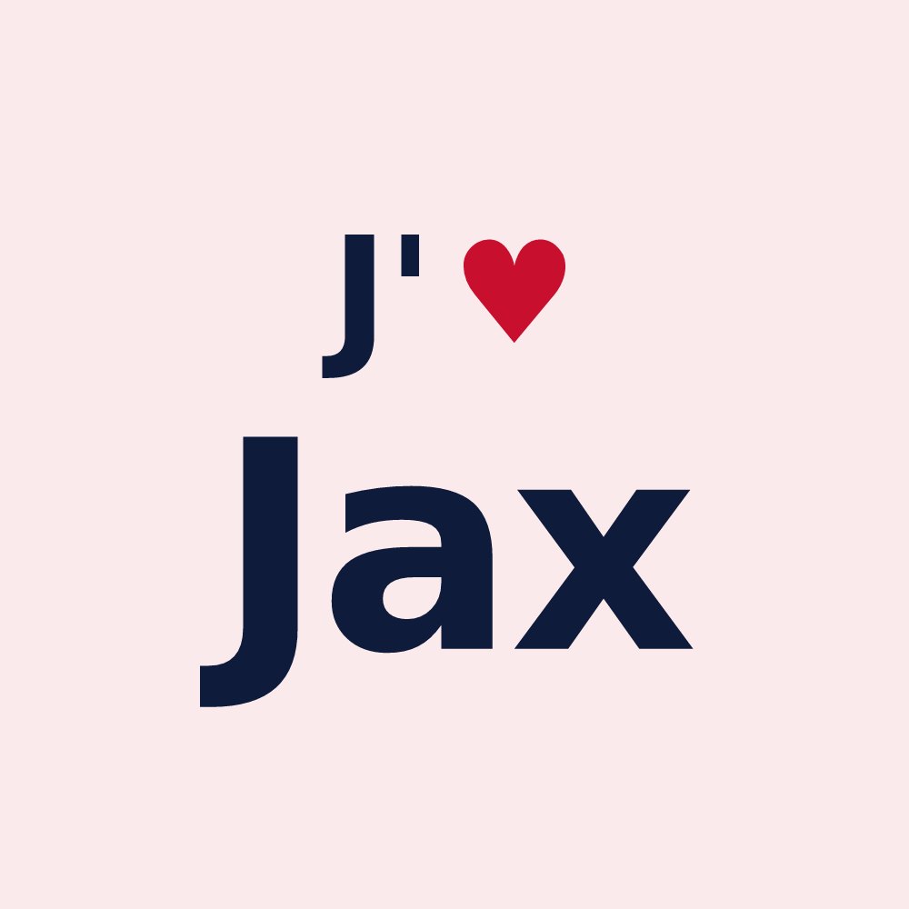 Magnet personnalisé Jax — design « J'aime Jax » imprimé sur le magnet