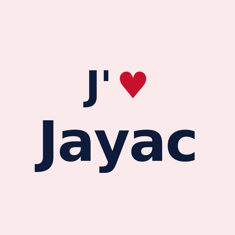 Magnet personnalisé Jayac — design J'aime Jayac